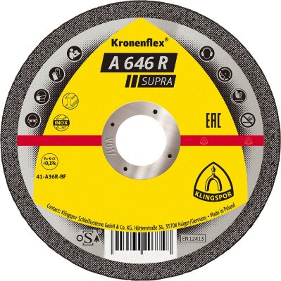 Cutting disc A 646 R Supra for steel and stainless steel