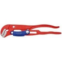 Pipe wrench S-mouth, with quick adjustment