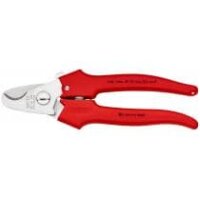Cable shears, handles overmoulded with plastic