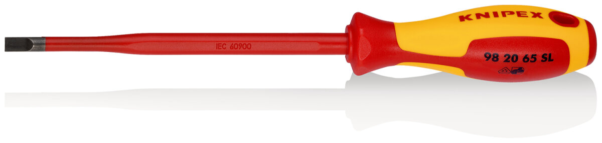 Screwdriver (slim) for slotted screws