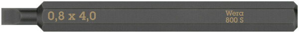 800 S Schlitz Bits für Schlagschraubendreher, 0,8 x 4 x 70 mm