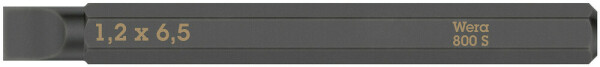 800 S Schlitz Bits für Schlagschraubendreher, 1,2 x 6,5 x 70 mm