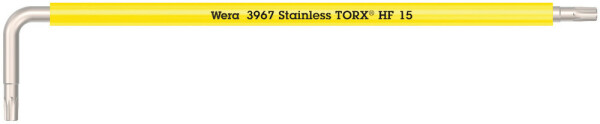 3967 SXL HF TORX® Winkelschlüssel Multicolour mit Haltefunktion, lang, Edelstahl, TX 15 x 123 mm