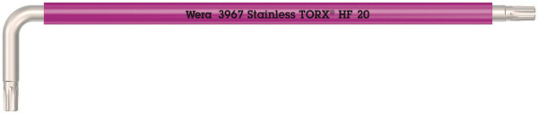 3967 SXL HF TORX® Winkelschlüssel Multicolour mit Haltefunktion, lang, Edelstahl, TX 20 x 137 mm