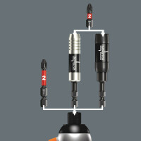 897/4 IMP Impaktor Halter mit Sprengring und Magnet, 1/4" x 75 mm