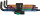950/9 Hex-Plus Multicolour 1 SB Multicolour Winkelschlüsselsatz, metrisch, BlackLaser, 9-teilig
