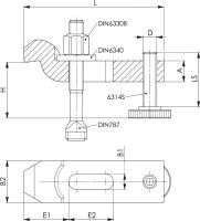 Spanneisen verstärkt gekröpft 12/28-65mm AMF