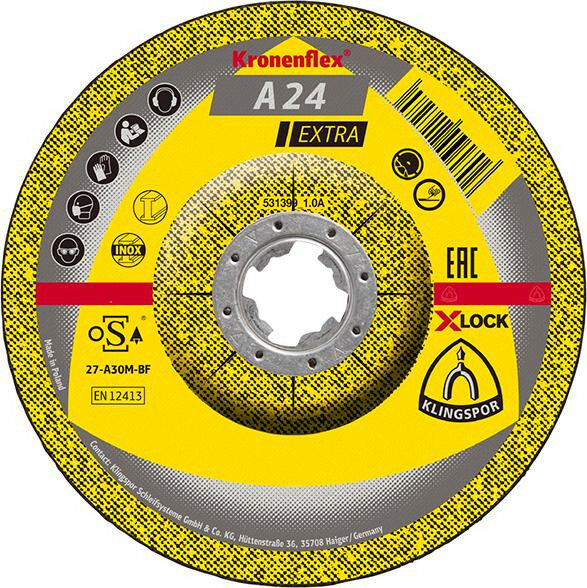 Schruppsch. A24EX X-LOCK 115x6mm gekr. Klingspor  VPE 10 Stück