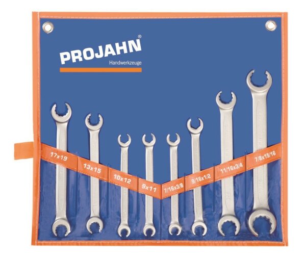 Offener Doppelringschluessel Satz 8tlg;9 x 11 - 10 x 12 - 13 x 15 - 14 x 17 mm -;3/8" x 7/16" - 1/2" x 9/16" - 11/16" x 3/4" -;7/8" x 15/16"