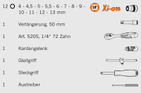 Xi-on 1/4" Steckschluessel Satz 18tlg