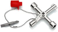 KNIPEX 00 11 03 Schaltschrankschlüssel für gängige Schränke und Absperrsysteme 76 mm