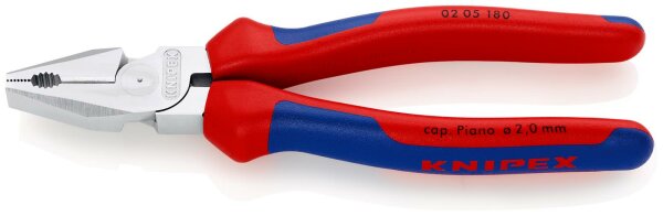 KNIPEX 02 05 180 Kraft-Kombizange mit Comfort-Griffen verchromt 184 mm