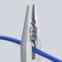 KNIPEX 13 05 160 Verdrahtungszange mit Mehrkomponenten-Hüllen verchromt 160 mm