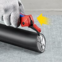 KNIPEX 16 50 145 SB Abmantelungsmesser mit Gleitschuh und Ratschenfunktion mit Mehrkomponenten-Hüllen 146 mm