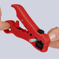KNIPEX 16 60 06 SB Abisolierwerkzeug für Koaxial-...