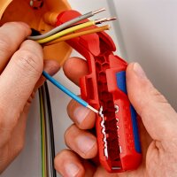 KNIPEX 16 95 02 SB ErgoStrip® Universal-Abmantelungswerkzeug für Linkshänder 135 mm
