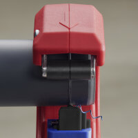 KNIPEX 90 23 01 BK Rohrabschneider DP50 Rohrschneider für Kunststoff-Abflussrohre mit Kunststoff überzogen 202 mm