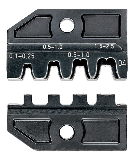 KNIPEX 97 49 04 Crimpeinsatz für unisolierte, offene Steckverbinder (2,8 + 4,8 mm Breite)