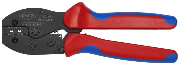 KNIPEX 97 52 42 PreciForce® Crimpzange für MC4®-/MC4® EVO 2-Steckverbinder mit Mehrkomponenten-Hüllen brüniert 220 mm