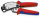 KNIPEX 97 53 19 SB Twistor® T Selbsteinstellende Crimpzange für Aderendhülsen mit drehbarem Crimpkopf mit Mehrkomponenten-Hüllen verchromt 196 mm