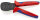KNIPEX 97 54 24 Crimpzange für Miniaturstecker Parallelcrimp mit Mehrkomponenten-Hüllen brüniert 190 mm