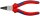 KNIPEX 22 02 140 Rundzange mit Mehrkomponenten-Hüllen schwarz atramentiert 140 mm