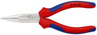 KNIPEX 25 05 160 Flachrundzange mit Schneide (Radiozange) mit Comfort-Griffen verchromt