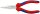 KNIPEX 25 05 160 SB Flachrundzange mit Schneide (Radiozange) mit Comfort-Griffen verchromt 160 mm