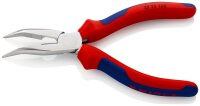 KNIPEX 25 25 160 Flachrundzange mit Schneide (Radiozange) mit Comfort-Griffen verchromt 165 mm