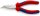 KNIPEX 25 25 160 Flachrundzange mit Schneide (Radiozange) mit Comfort-Griffen verchromt 165 mm