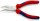 KNIPEX 25 25 160 Flachrundzange mit Schneide (Radiozange) mit Comfort-Griffen verchromt 165 mm
