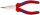 KNIPEX 25 25 160 Flachrundzange mit Schneide (Radiozange) mit Comfort-Griffen verchromt 165 mm