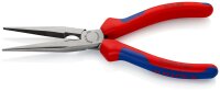 KNIPEX 26 12 200 Flachrundzange mit Schneide (Storchschnabelzange) mit Comfort-Griffen schwarz atramentiert 200 mm