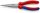 KNIPEX 26 12 200 Flachrundzange mit Schneide (Storchschnabelzange) mit Comfort-Griffen schwarz atramentiert 200 mm