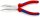 KNIPEX 26 25 200 SB Flachrundzange mit Schneide (Storchschnabelzange) mit Comfort-Griffen verchromt 200 mm
