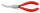 KNIPEX 31 21 160 Greifzange (Nadelzange) mit Kunststoff überzogen schwarz atramentiert 160 mm