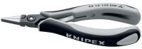 KNIPEX 34 12 130 ESD Präzisions-Elektronik-Greifzange ESD mit Mehrkomponenten-Hüllen brüniert 135 mm
