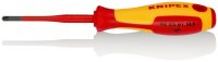 KNIPEX 98 25 01 SLS Schraubendreher (Slim) PlusMinus Pozidriv® isolierender Mehrkomponenten-Griff, VDE-geprüft brüniert 187 mm