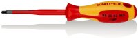 KNIPEX 98 25 02 SLS Schraubendreher (Slim) PlusMinus Pozidriv® isolierender Mehrkomponenten-Griff, VDE-geprüft brüniert 212 mm