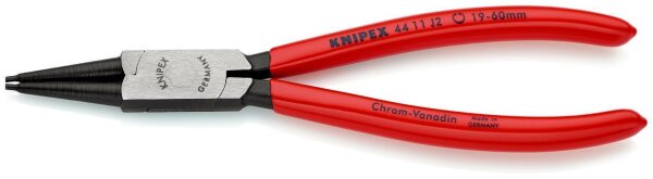 KNIPEX 44 11 J2 SB Sicherungsringzange für Innenringe in Bohrungen mit Kunststoff überzogen schwarz atramentiert 180 mm