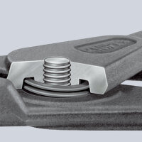 KNIPEX 49 41 A01 Präzisions-Sicherungsringzange für Außenringe auf Wellen mit rutschhemmendem Kunststoff überzogen grau atramentiert 130 mm