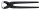 KNIPEX 58 30 225 Töpferzange (Ziegelkneifzange) schwarz atramentiert 225 mm