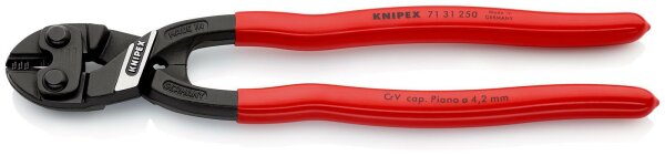 KNIPEX 71 31 250 SB CoBolt® XL Kompakt-Bolzenschneider mit Kunststoff überzogen schwarz atramentiert 250 mm