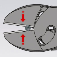 KNIPEX 73 71 180 TwinForce® Hochleistungs-Seitenschneider mit Kunststoff überzogen schwarz atramentiert 180 mm