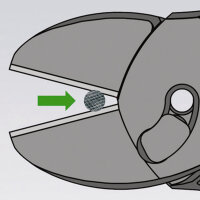 KNIPEX 73 71 180 TwinForce® Hochleistungs-Seitenschneider mit Kunststoff überzogen schwarz atramentiert 180 mm