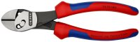 KNIPEX 73 72 180 BK TwinForce® Hochleistungs-Seitenschneider mit Mehrkomponenten-Hüllen schwarz atramentiert 180 mm