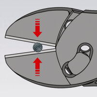 KNIPEX 73 72 180 F TwinForce® Hochleistungs-Seitenschneider mit Öffnungsfeder mit Mehrkomponenten-Hüllen schwarz atramentiert 180 mm