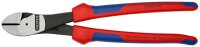 KNIPEX 74 02 250 SB Kraft-Seitenschneider mit Mehrkomponenten-Hüllen schwarz atramentiert 250 mm