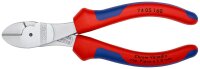 KNIPEX 74 05 160 Kraft-Seitenschneider mit Mehrkomponenten-Hüllen verchromt 160 mm