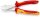 KNIPEX 74 06 200 T Kraft-Seitenschneider isoliert mit Mehrkomponenten-Hüllen, VDE-geprüft verchromt